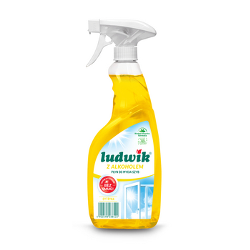 Ludwik płyn do szyb i glazury 600 ml - z alkoholem cytryna